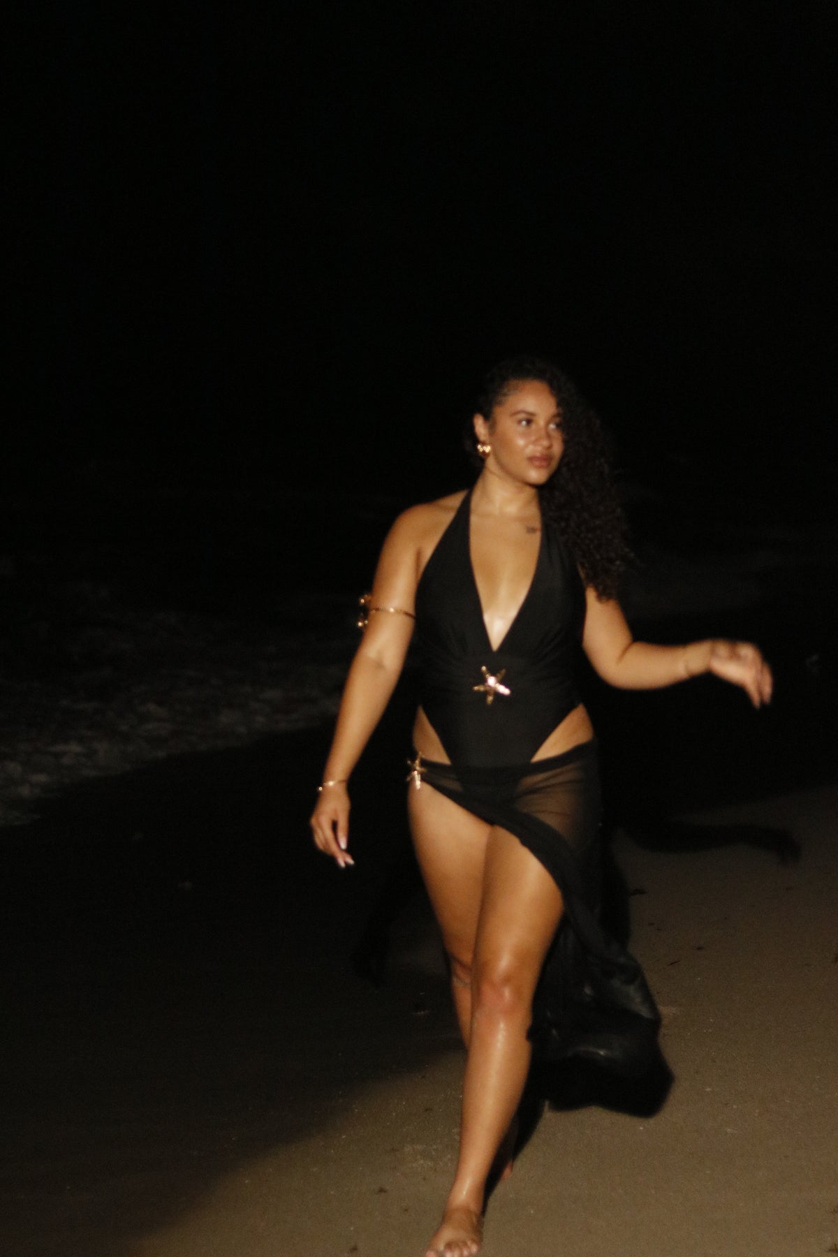 The Eclipse black maxi dress, alternate view